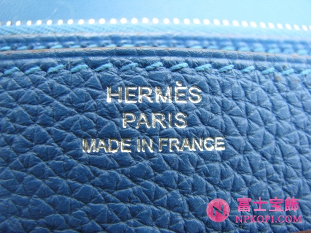 エルメスドゴンGM 二つ折長財布ミコノス（金具：シルバー）HERMES03280207